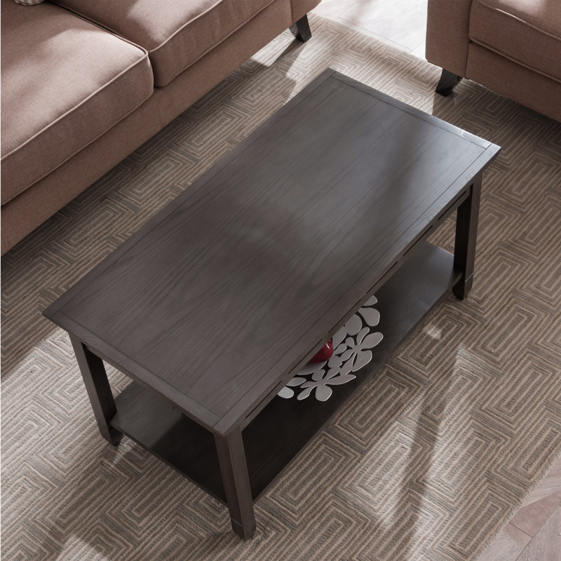 Charlton Home® Rustic Solid Wood Slate Coffee Table & Reviews Wayfair